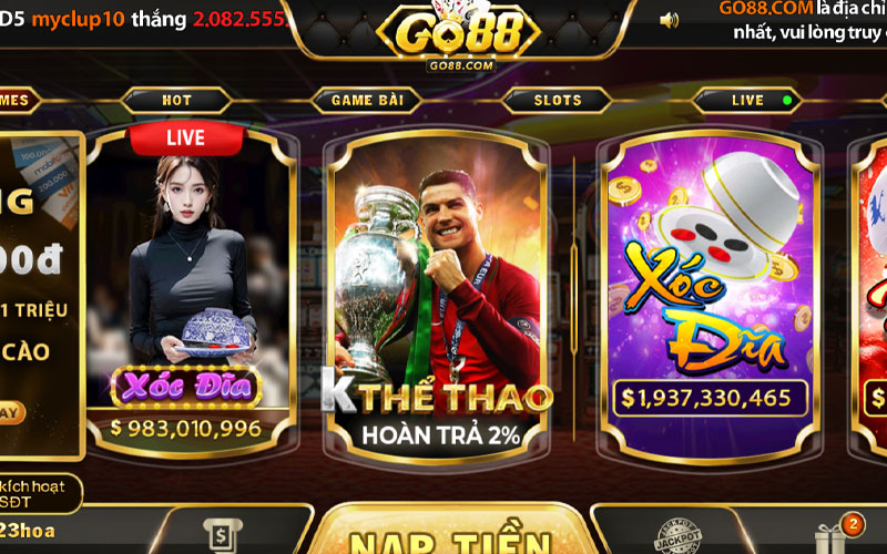 Các trò chơi tại Go88