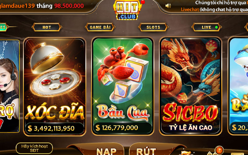 Game hot tại cổng game Hitclub