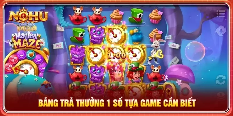 Bảng trả thưởng 1 số tựa game cần biết