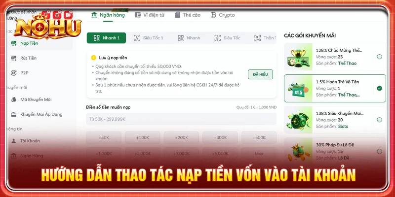 Người dùng cần nạp và rút tại link và tài khoản chính thống