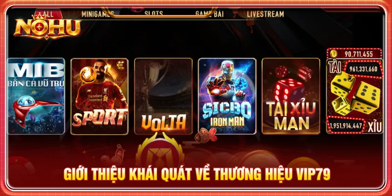 Vip79 sở hữu nhiều danh mục game giải trí online hấp dẫn